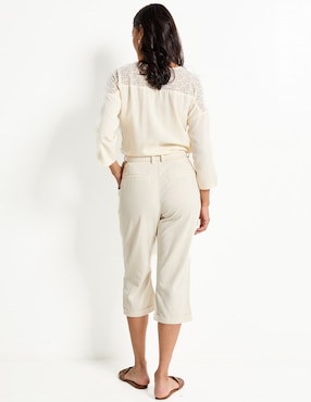 Pantalón capri La Mode straight para mujer