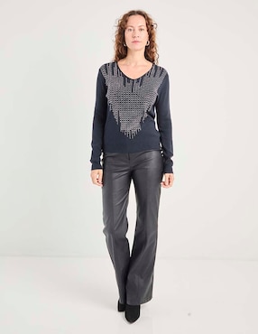 Suéter La Mode cuello V para mujer
