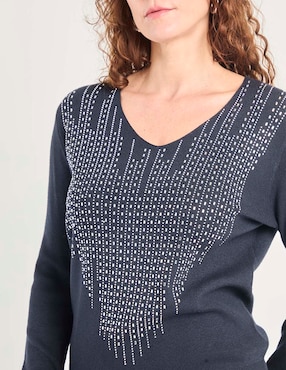 Suéter La Mode cuello V para mujer