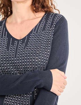 Suéter La Mode cuello V para mujer