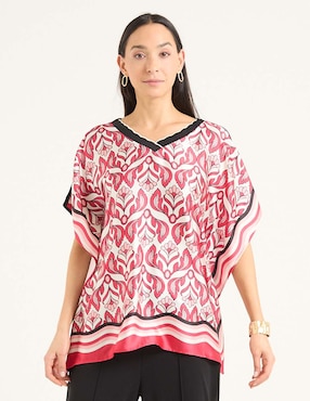 Blusa manga al codo para mujer