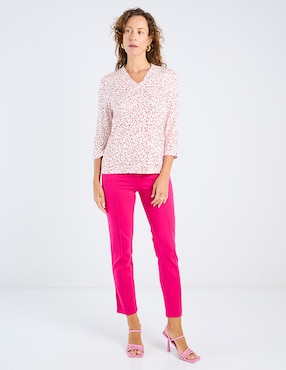 Blusa La Mode manga 3/4 para mujer