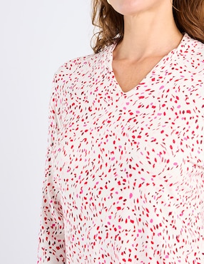 Blusa La Mode manga 3/4 para mujer