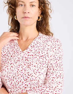 Blusa La Mode manga 3/4 para mujer