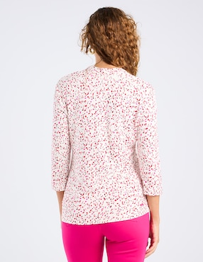 Blusa La Mode manga 3/4 para mujer