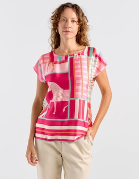 Blusa La Mode manga corta para mujer