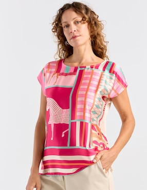 Blusa La Mode manga corta para mujer