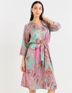 Vestido a la rodilla casual La Mode para mujer