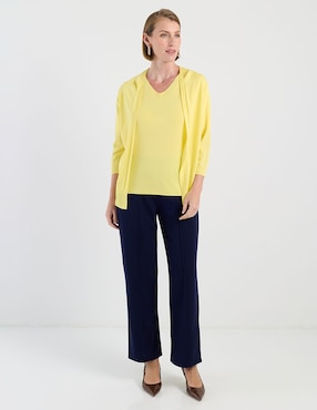 Blusa La Mode manga 3/4 para mujer