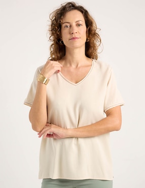 Blusa La Mode manga corta para mujer