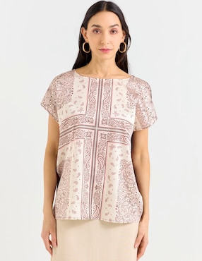 Blusa La Mode manga corta para mujer