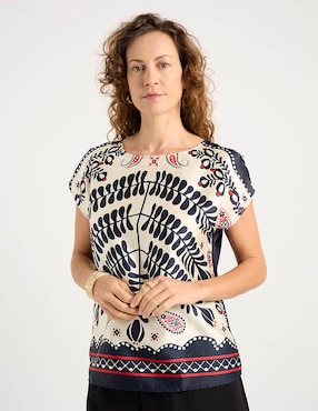 Blusa La Mode manga corta para mujer