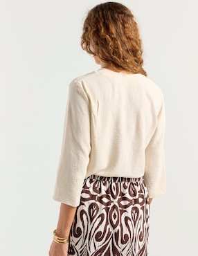 Blusa La Mode manga 3/4 para mujer