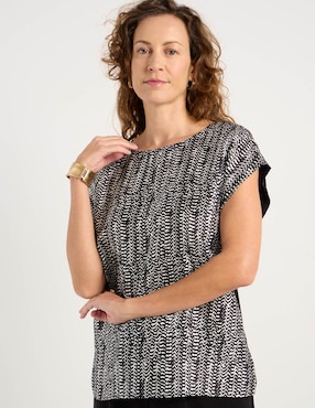 Blusa La Mode manga corta para mujer