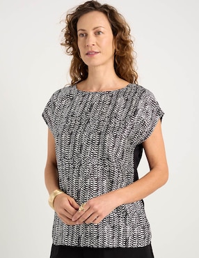 Blusa La Mode manga corta para mujer