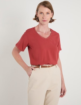 Blusa La Mode manga corta para mujer