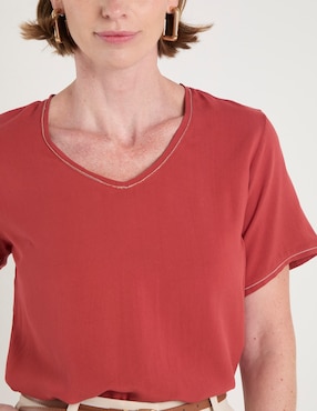 Blusa La Mode manga corta para mujer