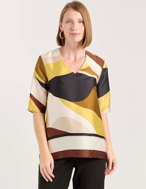 Blusa La Mode manga al codo para mujer
