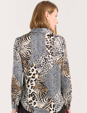Blusa camisera La Mode manga larga para mujer