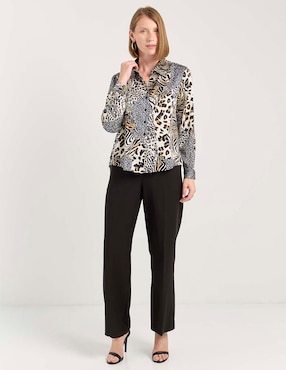 Blusa camisera La Mode manga larga para mujer