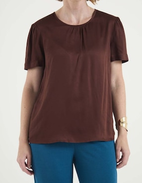 Blusa manga corta para mujer