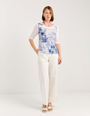 Blusa La Mode manga al codo para mujer