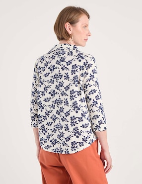 Blusa camisera La Mode manga 3/4 para mujer