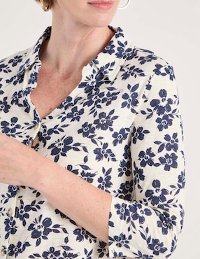 Blusa camisera La Mode manga 3/4 para mujer