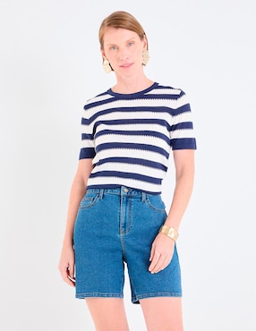 Blusa La Mode manga corta para mujer