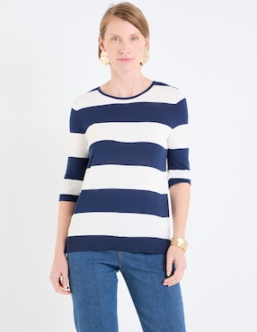 Blusa La Mode manga al codo para mujer