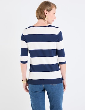 Blusa La Mode manga al codo para mujer