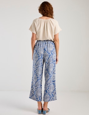 Pantalón coulotte regular para mujer