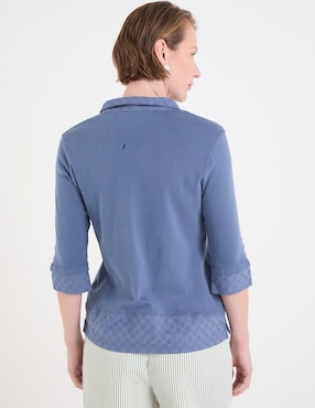 Blusa La Mode manga 3/4 para mujer
