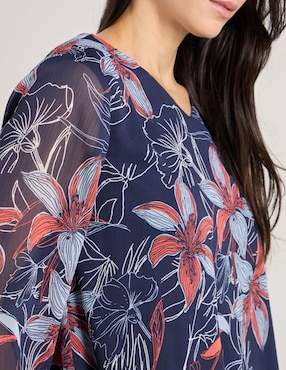 Blusa La Mode manga 3/4 para mujer
