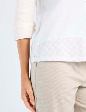 Blusa camisera La Mode manga 3/4 para mujer