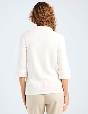 Blusa camisera La Mode manga 3/4 para mujer