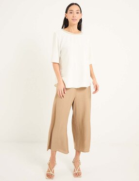 Pantalón capri La Mode amplio para mujer