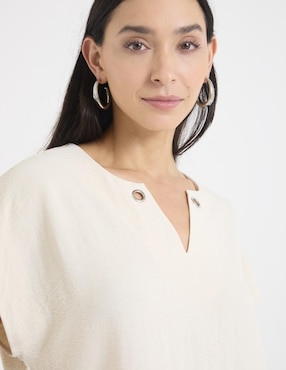 Blusa manga corta para mujer