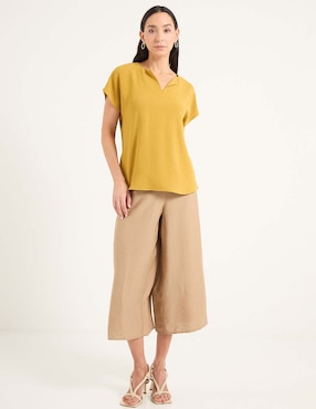 Blusa manga corta para mujer