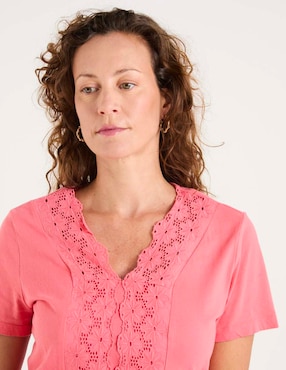 Blusa La Mode manga corta para mujer