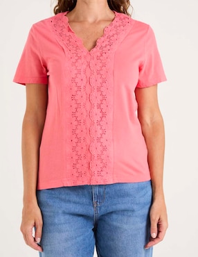 Blusa La Mode manga corta para mujer