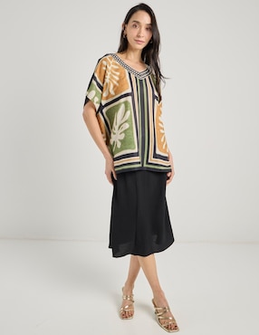 Blusa La Mode manga corta para mujer