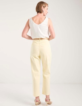 Pantalón chino La Mode slim para mujer