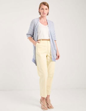 Pantalón chino La Mode slim para mujer
