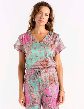 Blusa La Mode manga corta para mujer