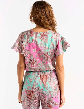 Blusa La Mode manga corta para mujer