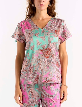 Blusa La Mode manga corta para mujer