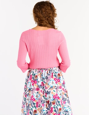 Blusa La Mode manga 3/4 para mujer