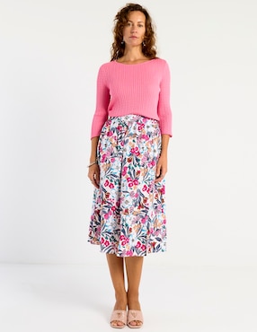 Blusa La Mode manga 3/4 para mujer