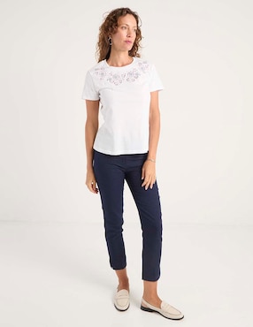 Playera manga corta La Mode cuello redondo para mujer
